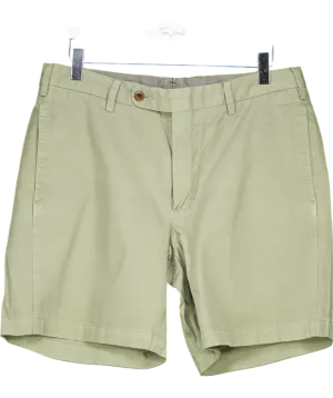Sid Nashburn Green Straight-leg Garment-dyed Cotton-twill Shorts W32