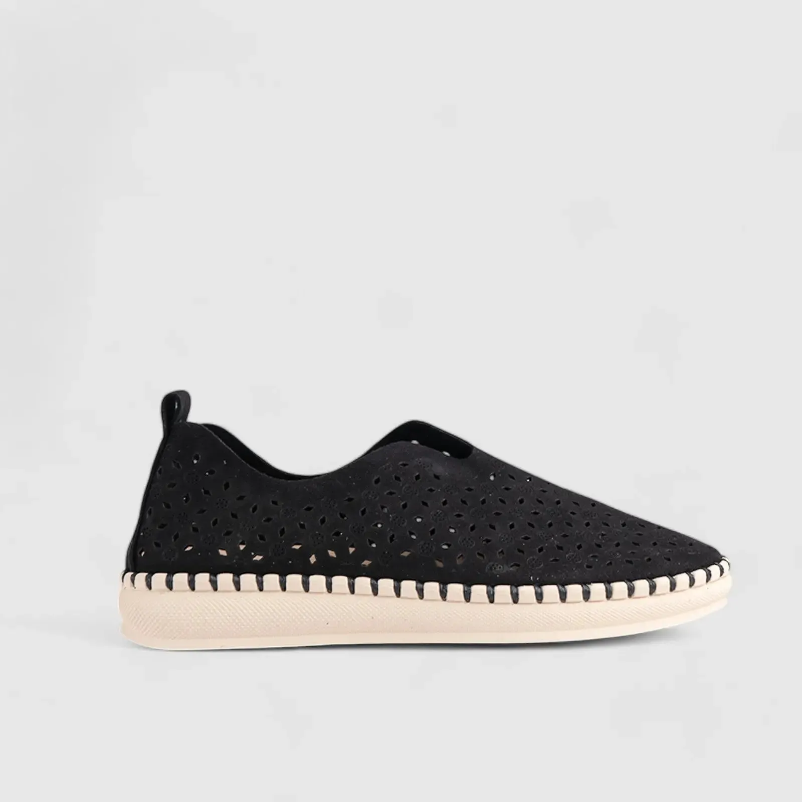 Sienna Comfort Slip On Casuals Black 01367