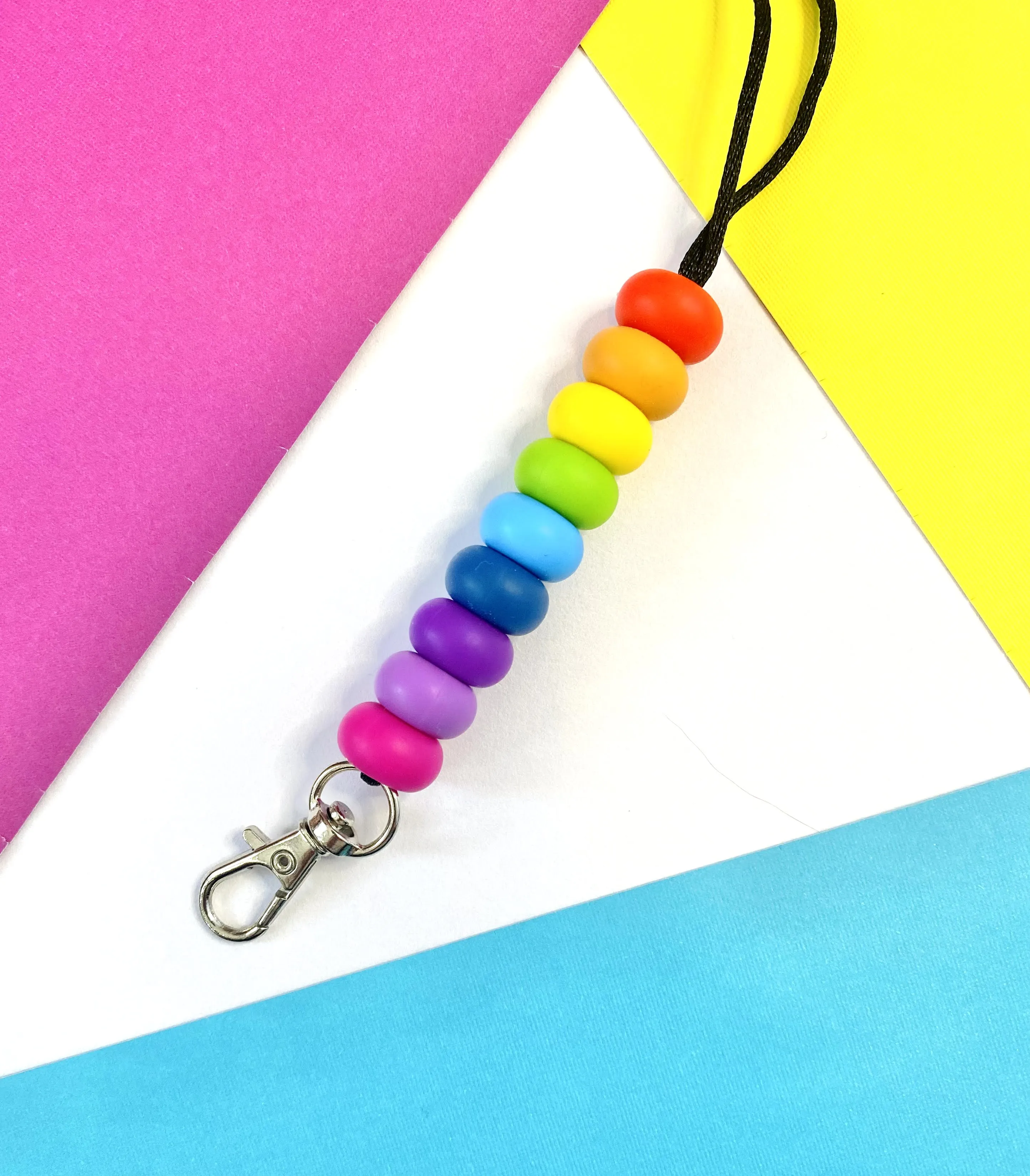 Silicone Rainbow Lanyard