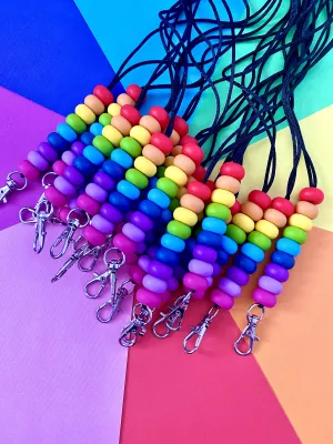 Silicone Rainbow Lanyard