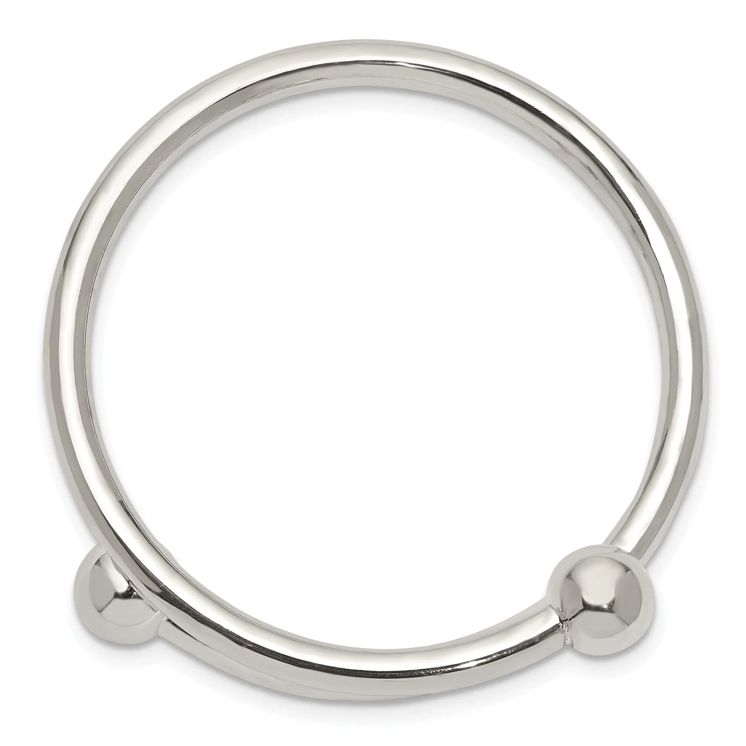 Silver Childs Slip On Open Bangle Bracelet