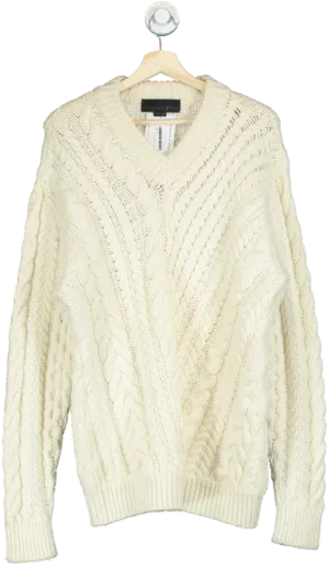 Stella McCartney Cream Cable Knit Jumper UK XS