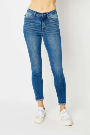 Stephen Full Size Cuffed Hem Skinny Jeans
