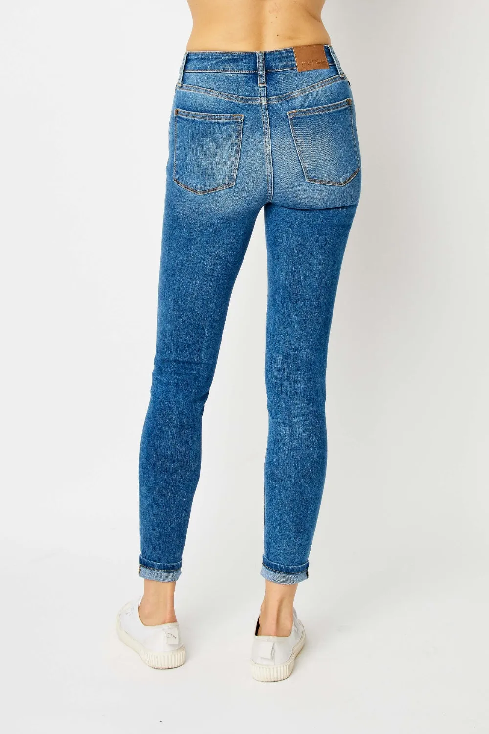 Stephen Full Size Cuffed Hem Skinny Jeans