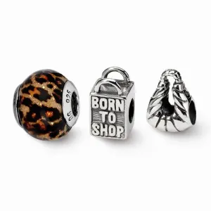 Sterling Silver Reflections Stylish Girl Boxed Bead Set