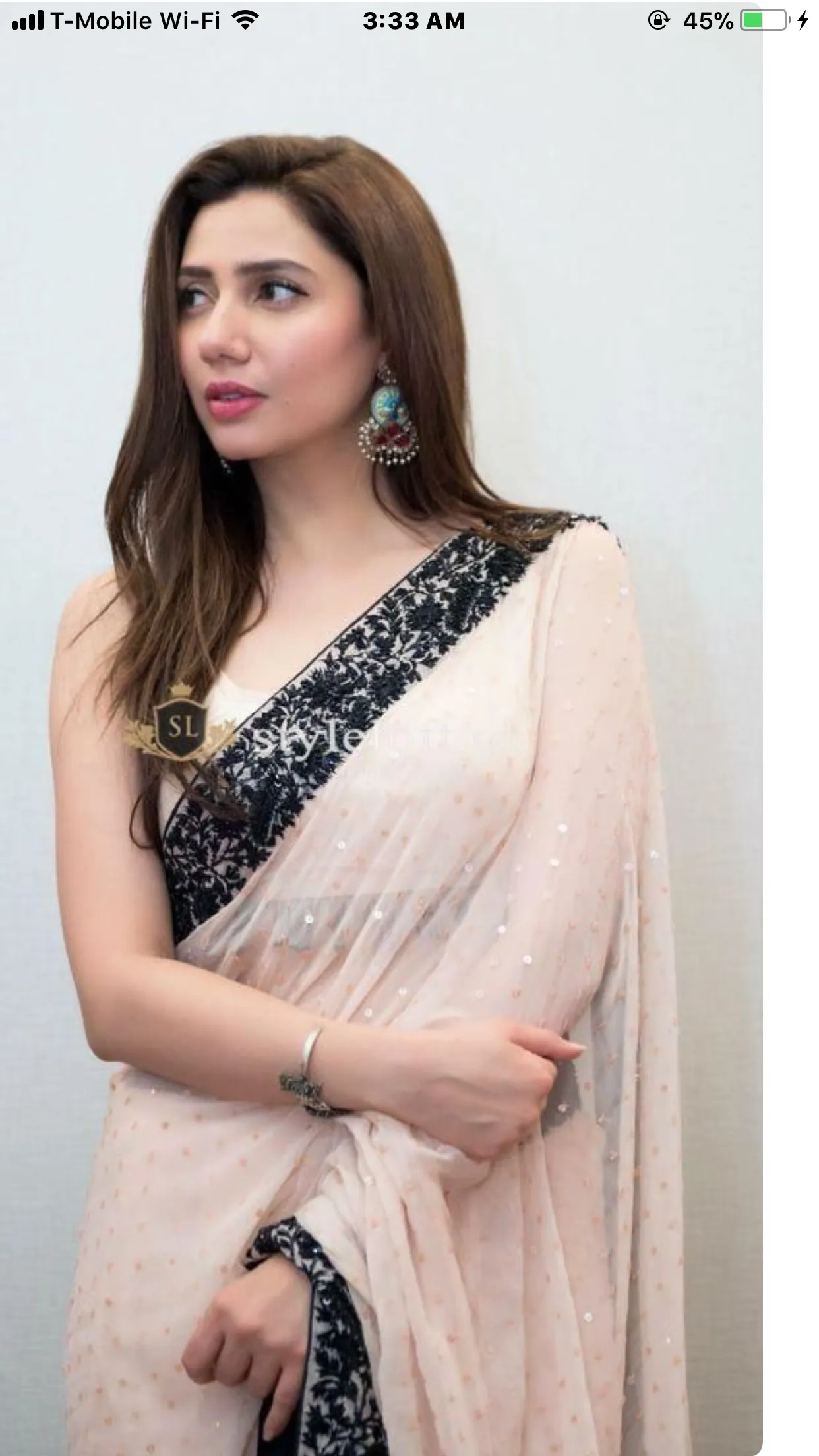 Stylish Indian Saree In Light Baby Pink Color Model# B 1814