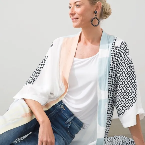 Stylish Multicolor Kimono Wrap! Brand New S/M Absolutely beautiful