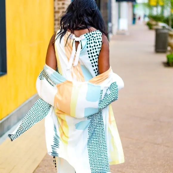Stylish Multicolor Kimono Wrap! Brand New S/M Absolutely beautiful