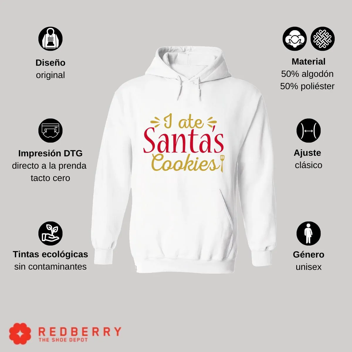 Sudadera Deportiva Hombre Navideña Hoodie 049
