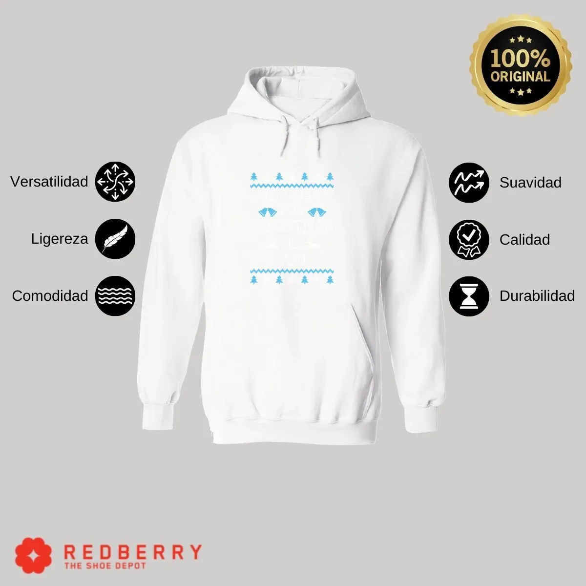 Sudadera Navideña Hombre Deportiva Hoodie 027