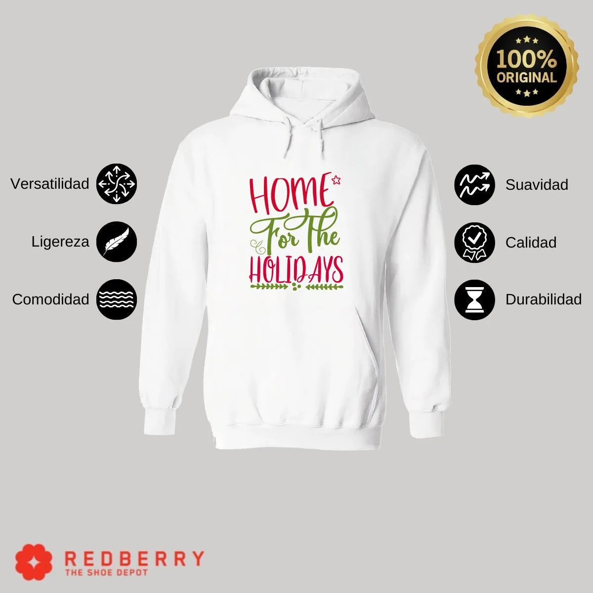 Sudadera Navideña Hombre Deportiva Hoodie 048