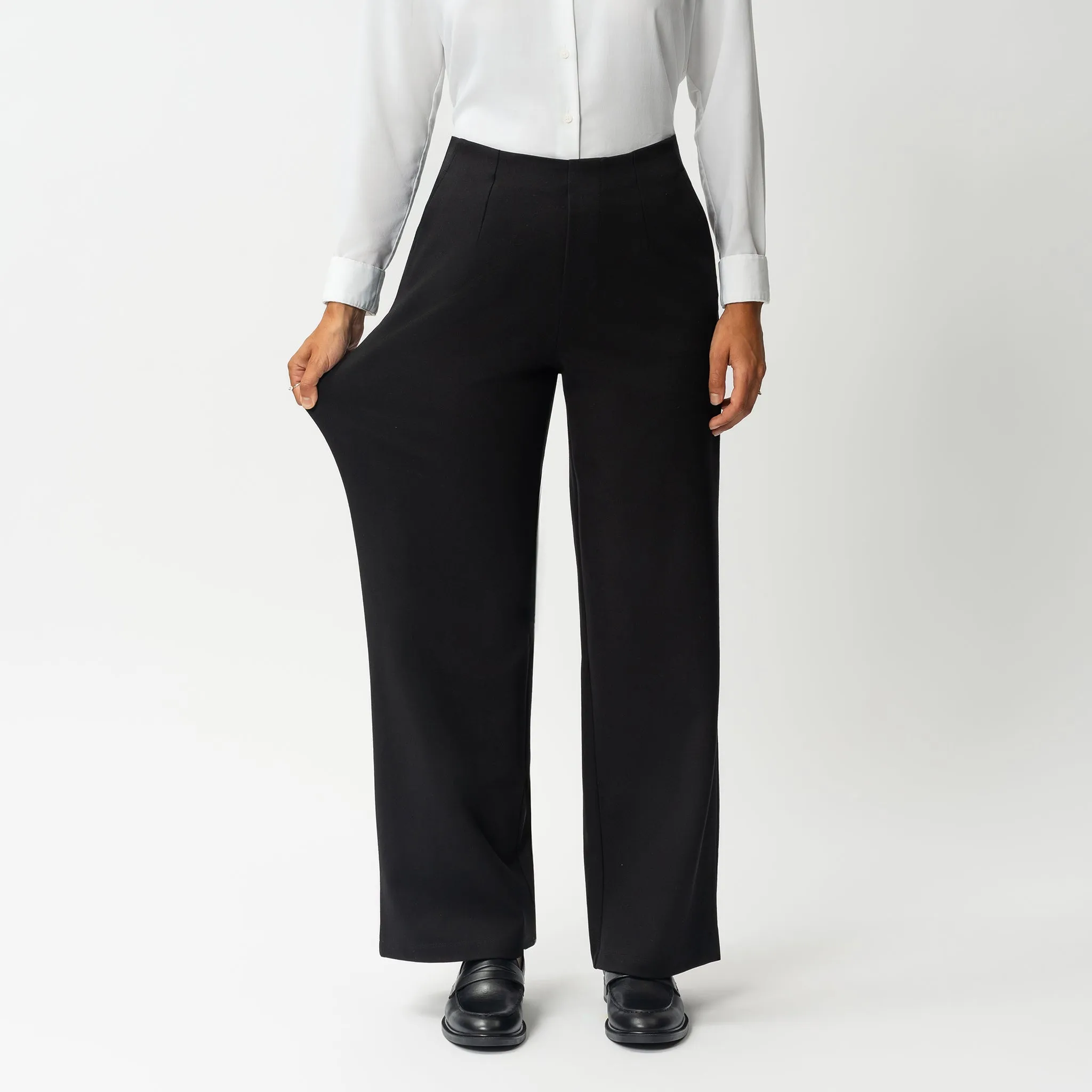 Tailored Ponte Relaxed Trouser