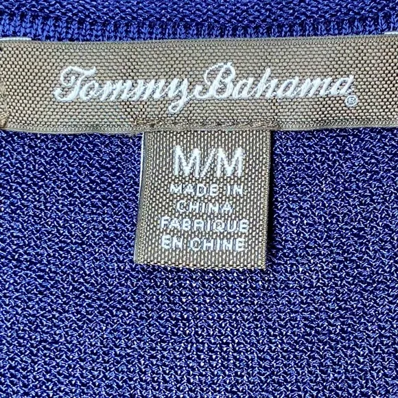 Tommy Bahama Geometric Knit Sleeveless Maxi Dress in Indigo Purple Women’s M