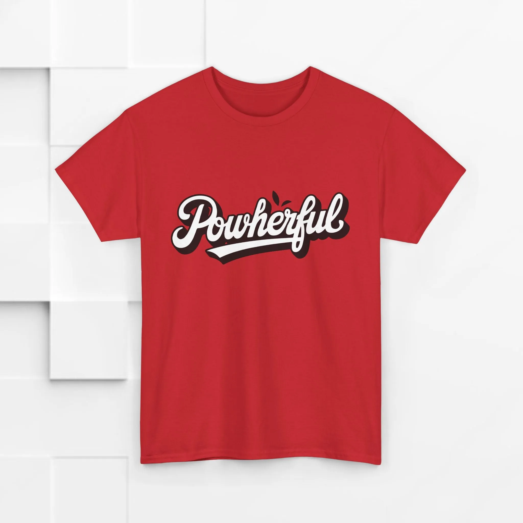 Unisex Heavy Cotton Tee - 'Powerful' Graphic Tee for Empowerment and Self-Expression