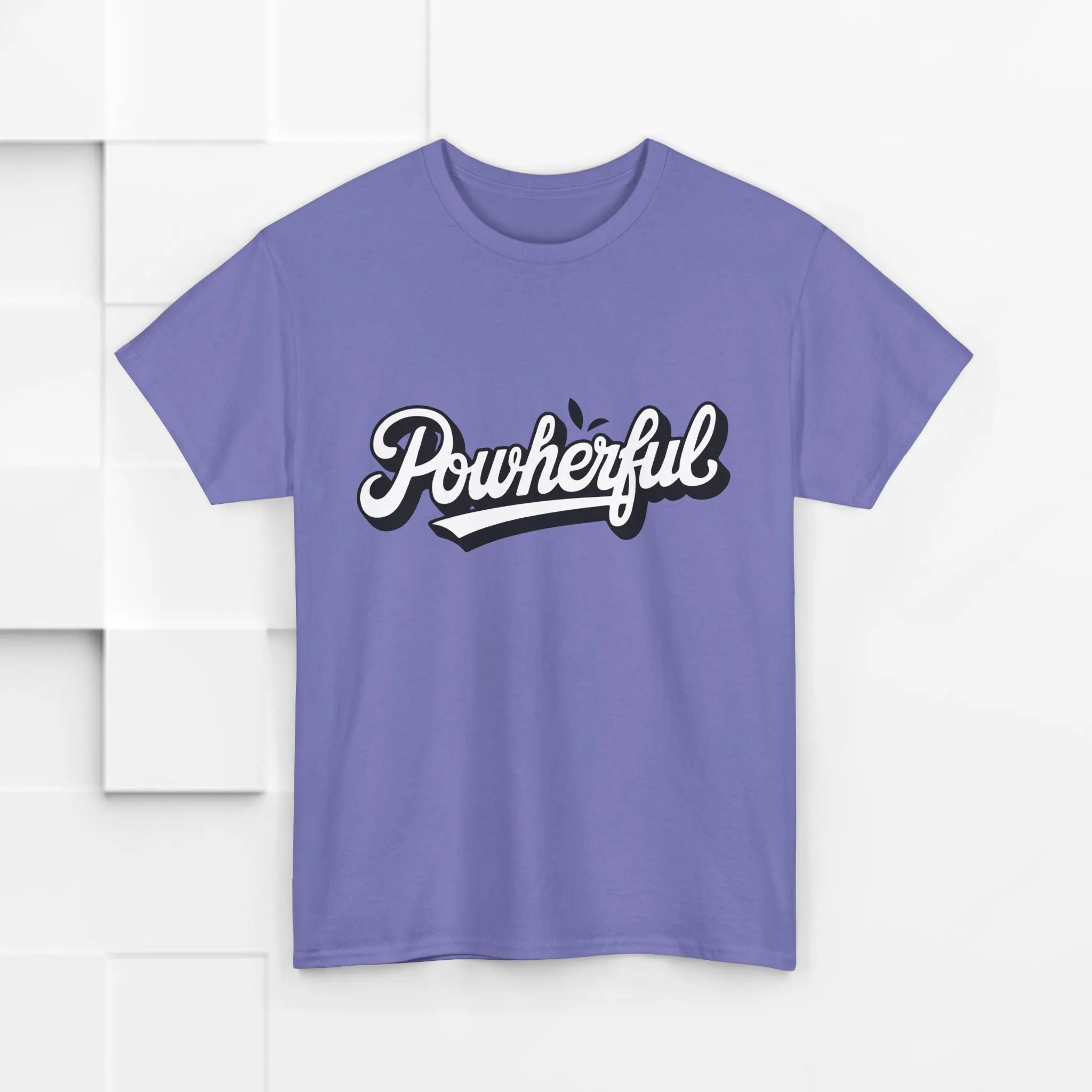 Unisex Heavy Cotton Tee - 'Powerful' Graphic Tee for Empowerment and Self-Expression