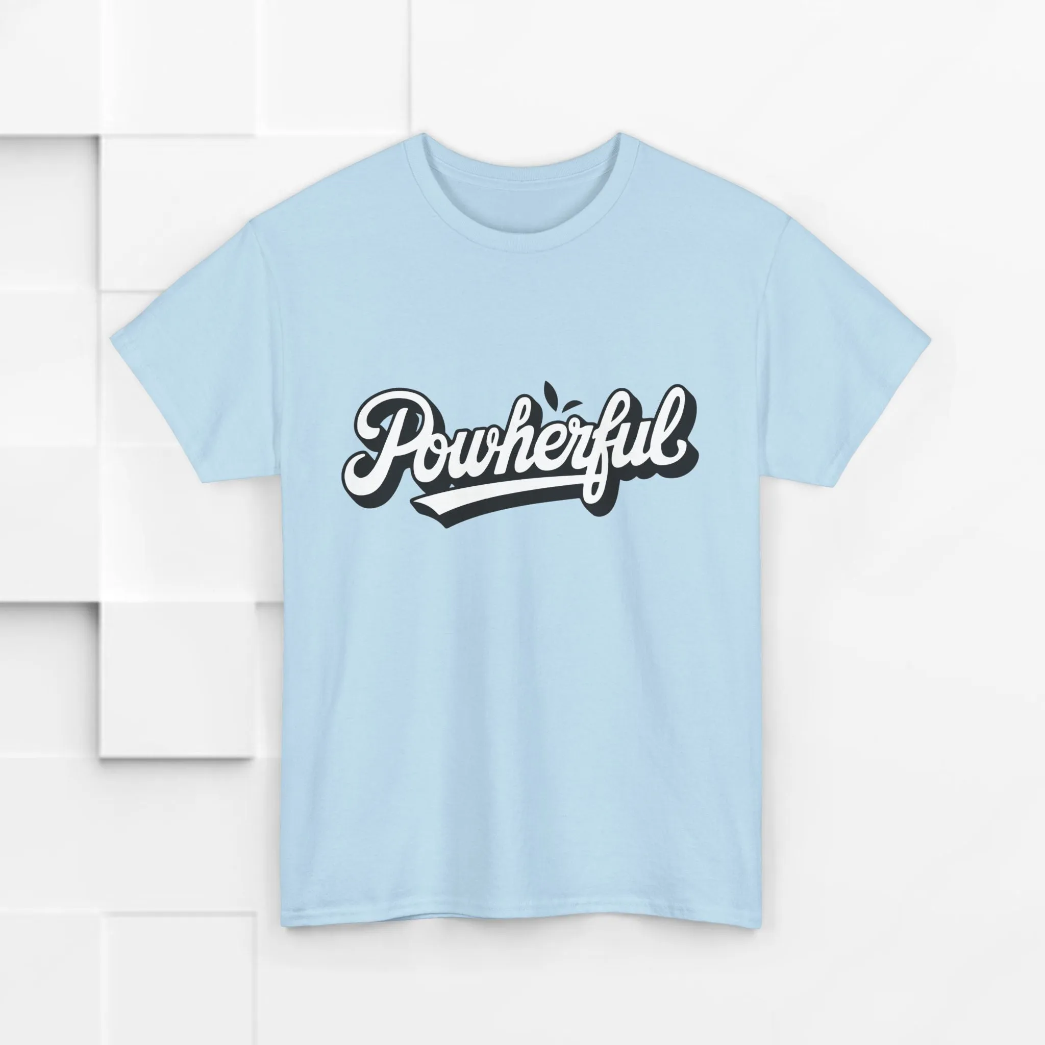 Unisex Heavy Cotton Tee - 'Powerful' Graphic Tee for Empowerment and Self-Expression