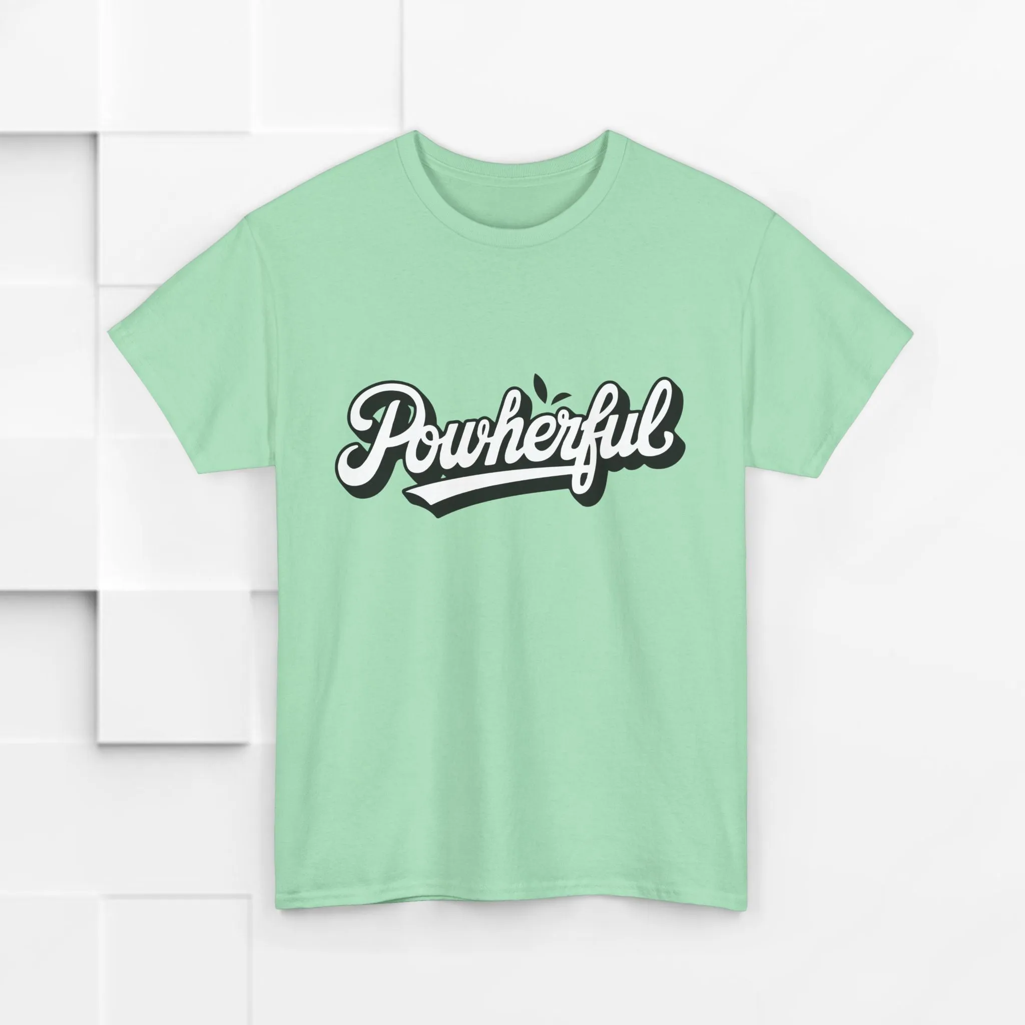 Unisex Heavy Cotton Tee - 'Powerful' Graphic Tee for Empowerment and Self-Expression