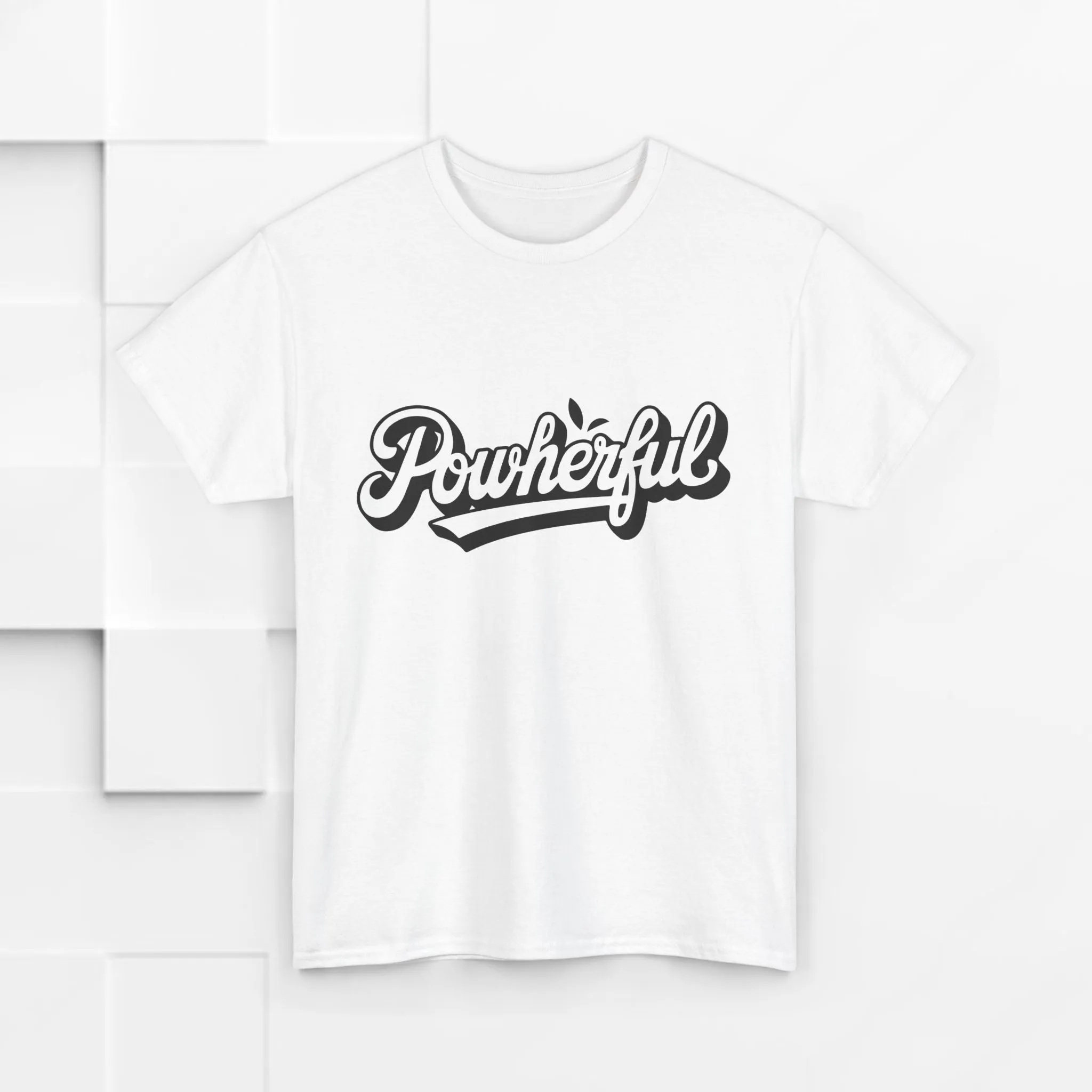 Unisex Heavy Cotton Tee - 'Powerful' Graphic Tee for Empowerment and Self-Expression