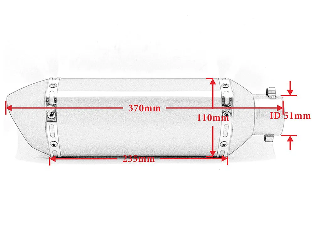 Universal Motorcycle Slip-On Exhaust Muffler