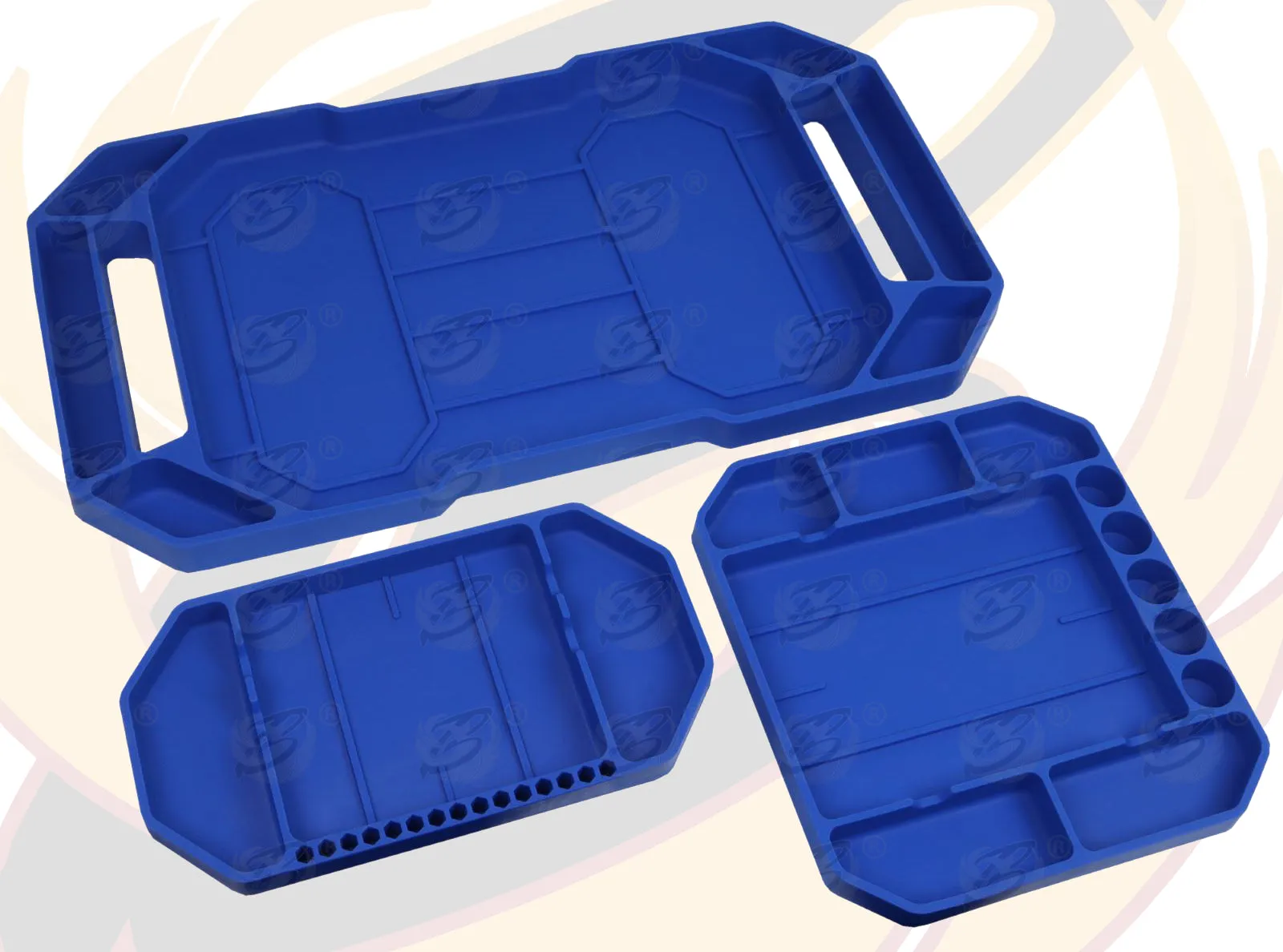 US PRO 3PCS NON SLIP FLEXIBLE TOOL TRAYS