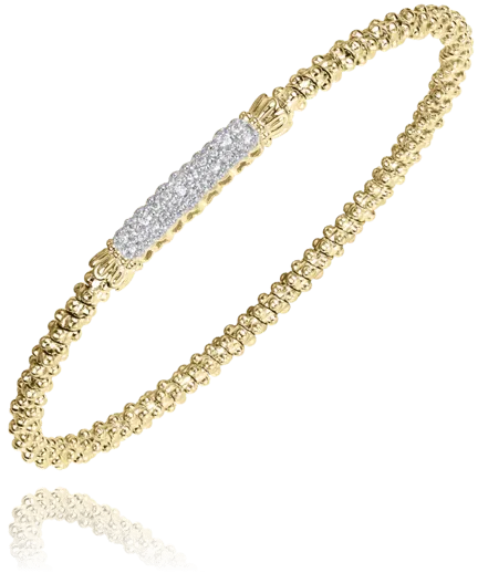 Vahan 14K Yellow Gold Petite Pave Diamond Bangle Bracelet