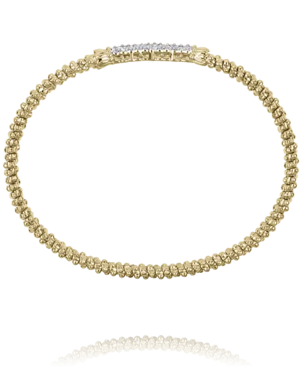 Vahan 14K Yellow Gold Petite Pave Diamond Bangle Bracelet