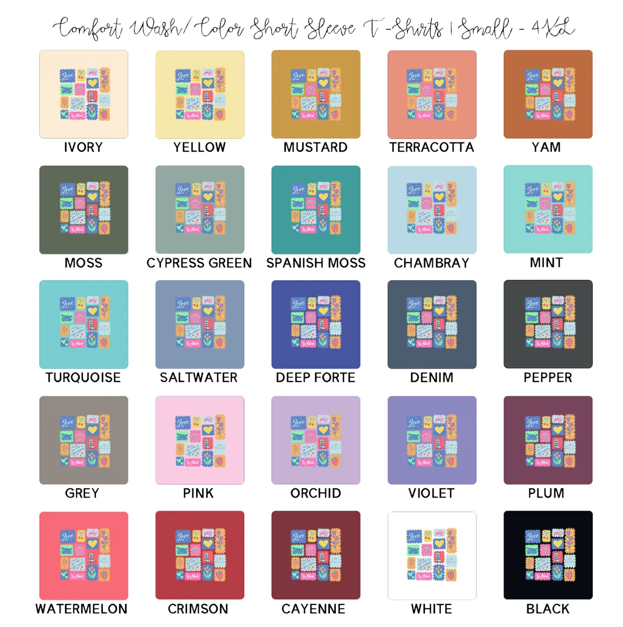 Valentine Agriculture Stamps ComfortWash/ComfortColor T-Shirt (S-4XL) - Multiple Colors!