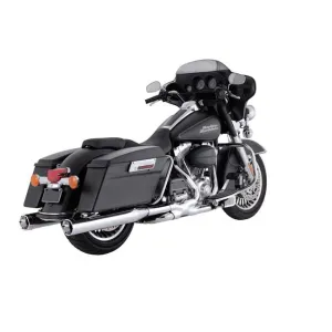 VANCE & HINES, MONSTER ROUND SLIP-ON MUFFLERS. CHROME. Slip on potter til HD touring. 95-16.