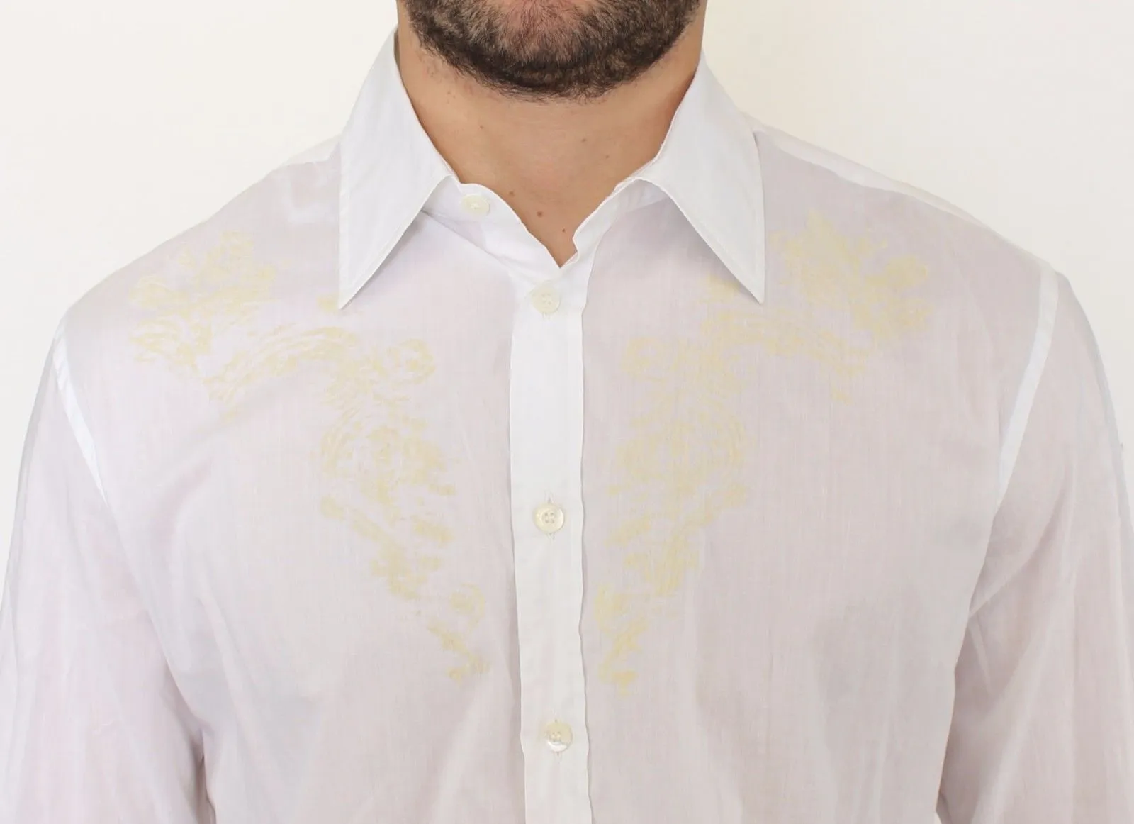 White Cotton Long Sleeve Casual Shirt Top