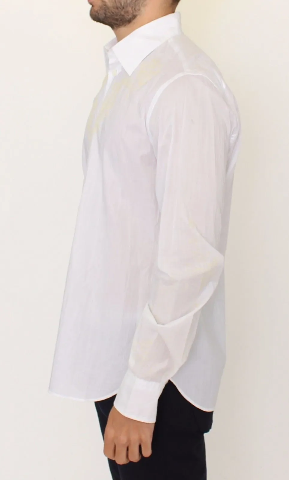 White Cotton Long Sleeve Casual Shirt Top