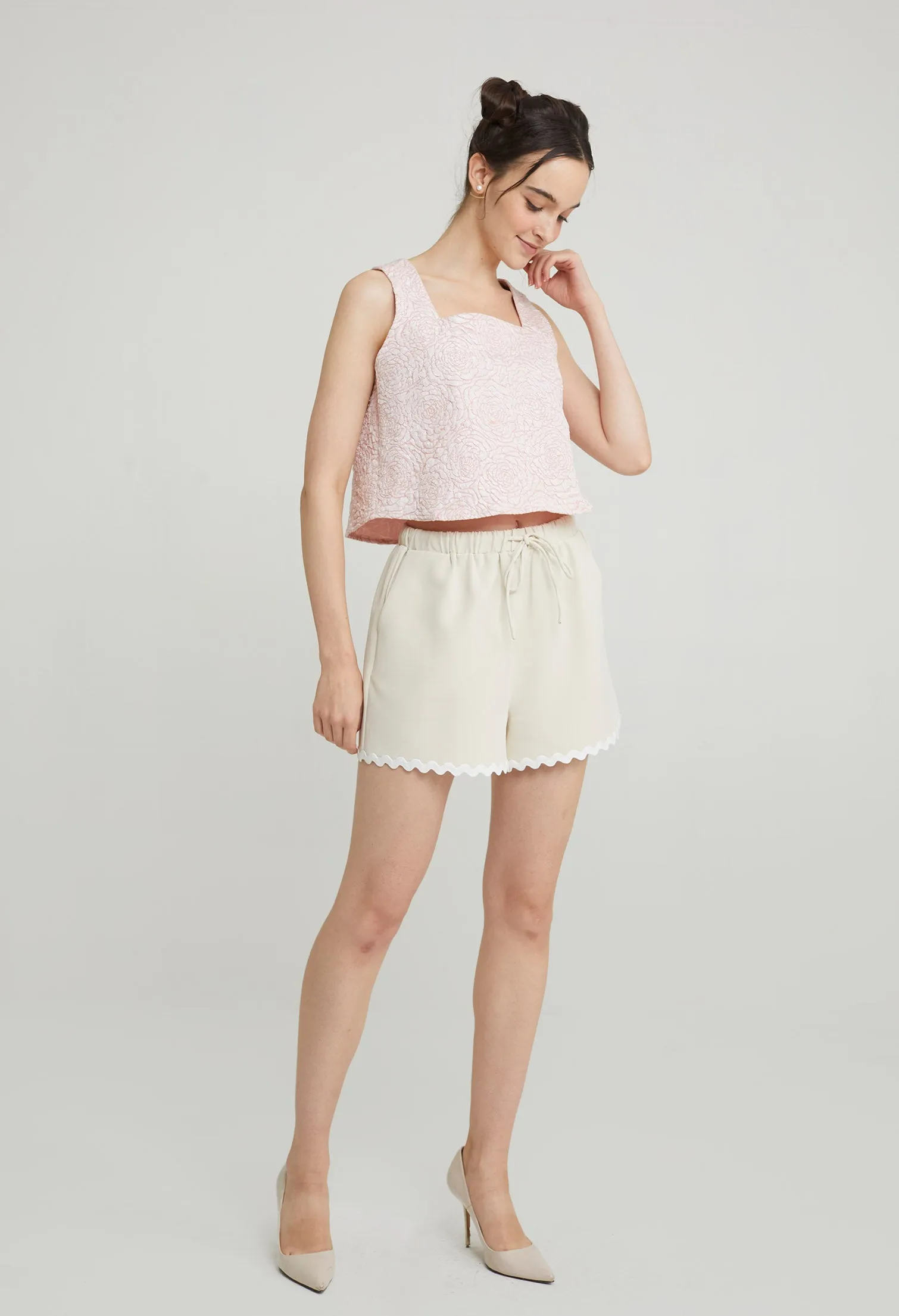 Wishspark Jacquard Slip-On Top