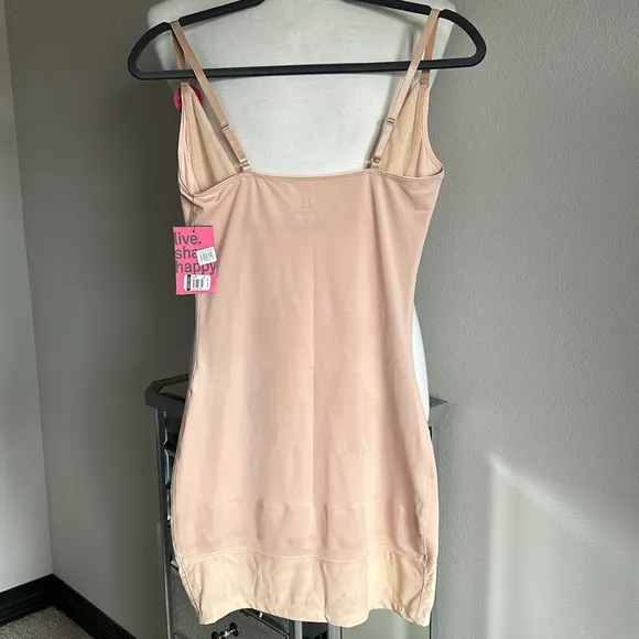 Yummie Tummie | Womens Nude Bustless Body Shaper Slip Dress - Size M