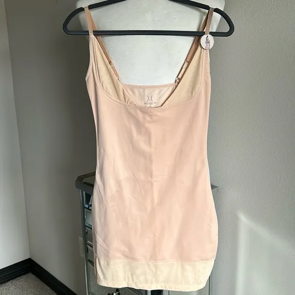 Yummie Tummie | Womens Nude Bustless Body Shaper Slip Dress - Size M