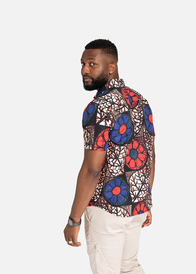 Zobia African Print Short Sleeve Shirt
